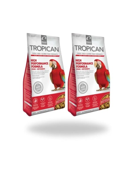 2X1 pienso para loro grande HAGEN TROPICAN 4 mm. ALTA ENERGIA 1.5 kg sticks